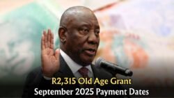 R2,315 Old Age Support Grant Payment Dates for September 2025 Timetable Published for Beneficiaries